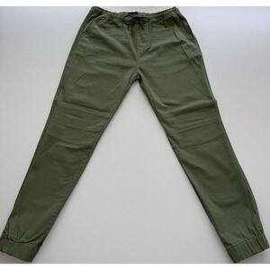 Across the pond Signature Line Men's Jogger Pants Green Size L Elastic Waist